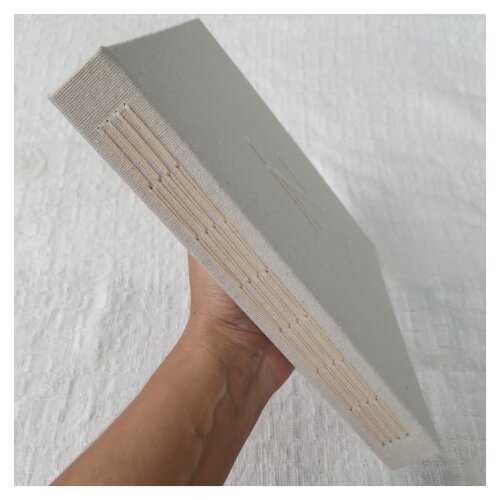 Livro de Visitas Casamento Guestbook Quadrado com Monograma Borda