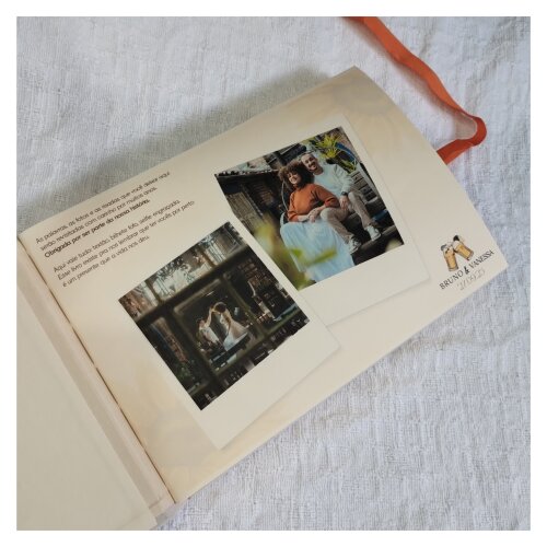 Livro Guestbook Casamento Iniciais e Data Bordados A4