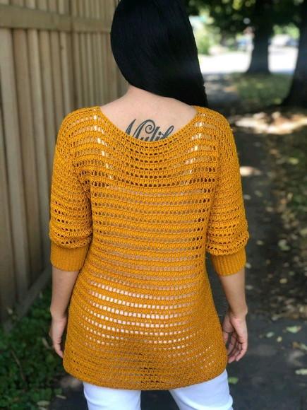 Bata/vestido de Crochê Dandara