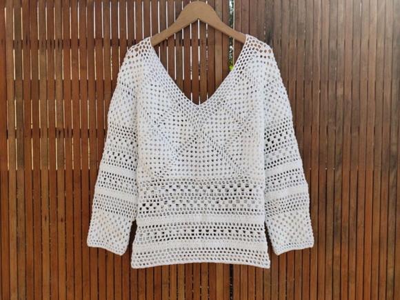 Blusa de crochê