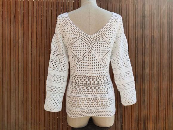 Blusa de crochê