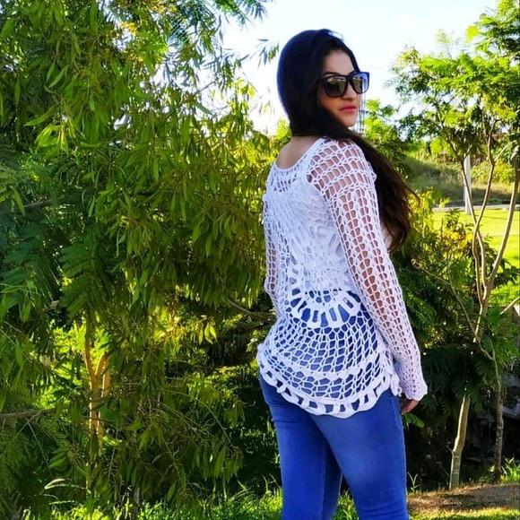 Blusa de crochê