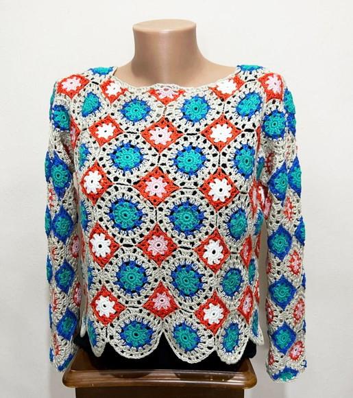 Blusa De Crochê / Casaquinho