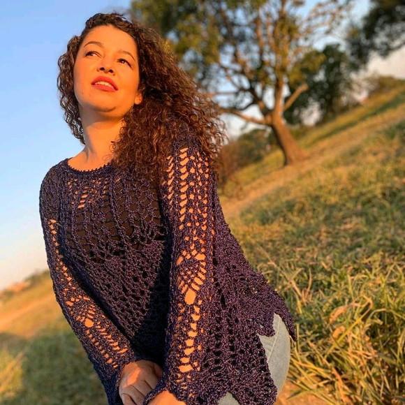 Blusa de crochê Raquel