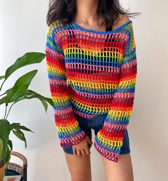 blusa moda praia em crochê
