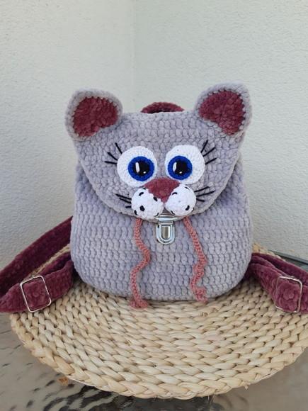 Bolsa de Crochê Gatinho