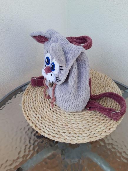 Bolsa de Crochê Gatinho