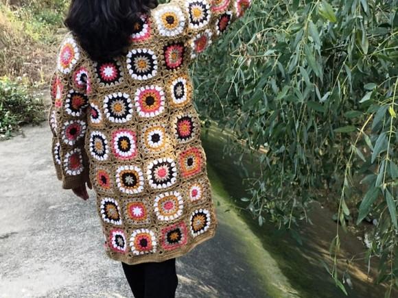 cardigan de crochê