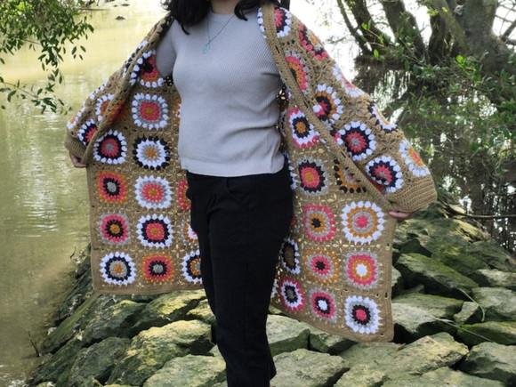cardigan de crochê