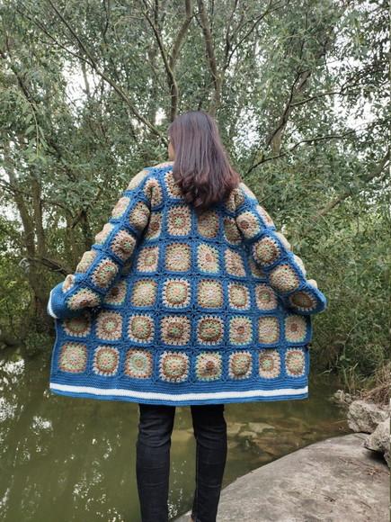 cardigan de crochê