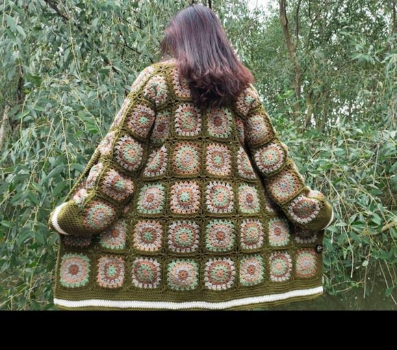 cardigan de crochê