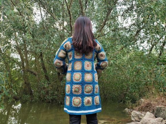 cardigan de crochê