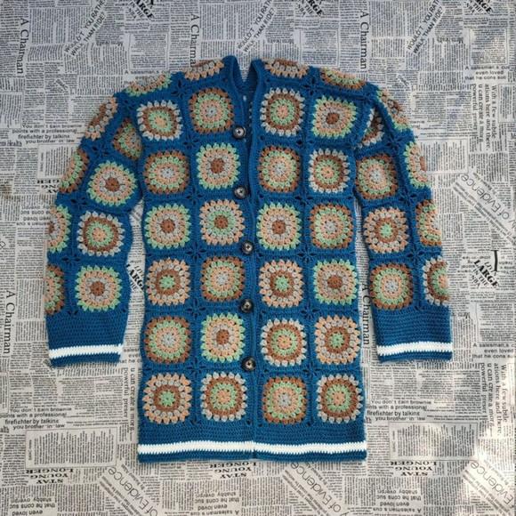 cardigan de crochê