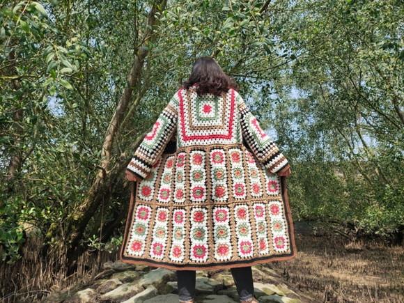 cardigan de crochê