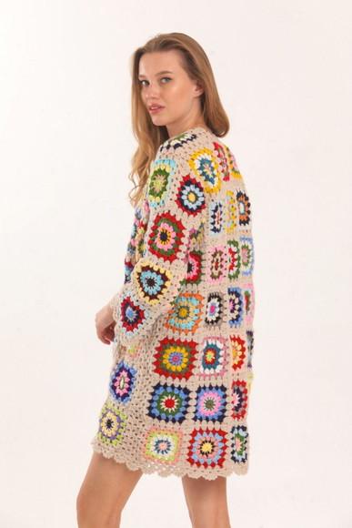cardigan de crochê