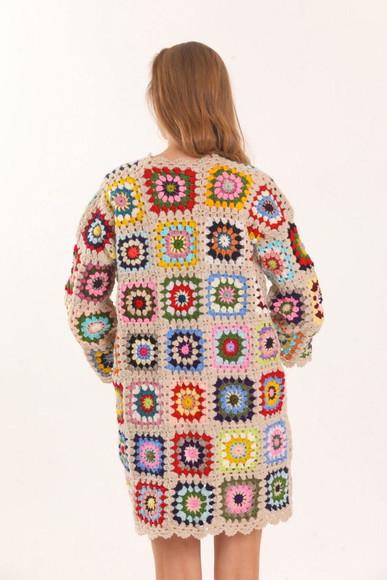 cardigan de crochê
