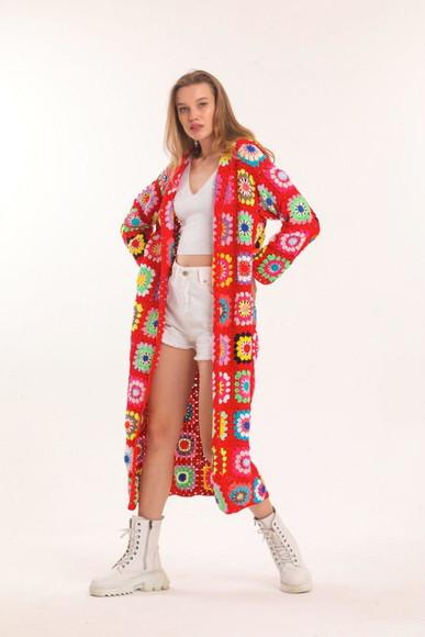 cardigan de crochê