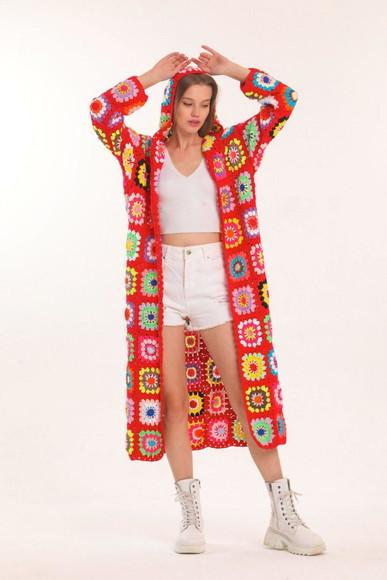 cardigan de crochê