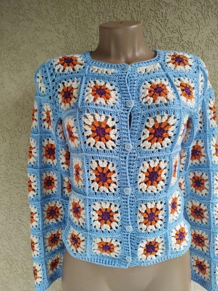 cardigan de crochê