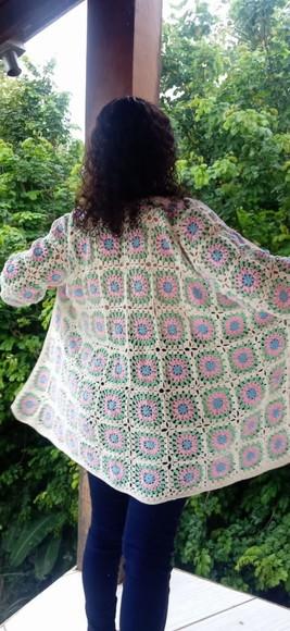 cardigan de crochê