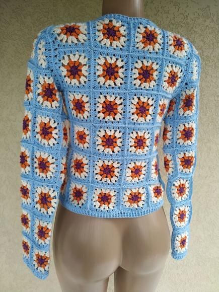 cardigan de crochê
