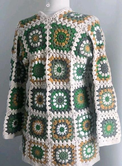 cardigan de crochê