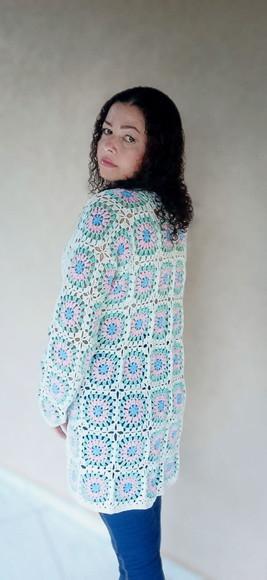 cardigan de crochê