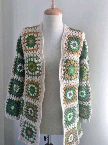 cardigan de crochê