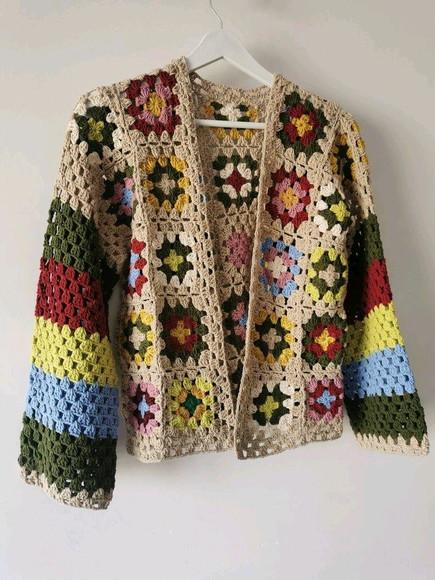 cardigan de crochê