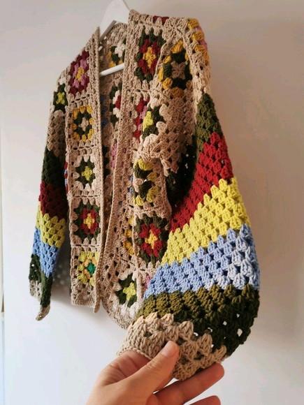 cardigan de crochê