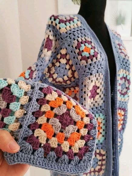 cardigan de crochê