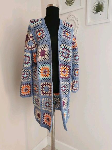 cardigan de crochê