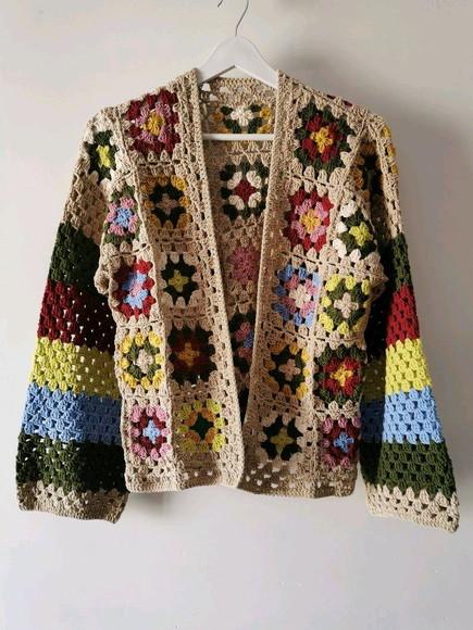 cardigan de crochê