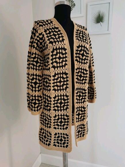 cardigan de crochê