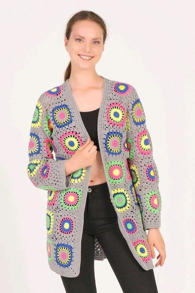 cardigan de crochê