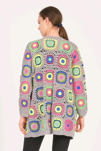 cardigan de crochê