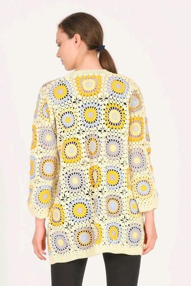 cardigan de crochê