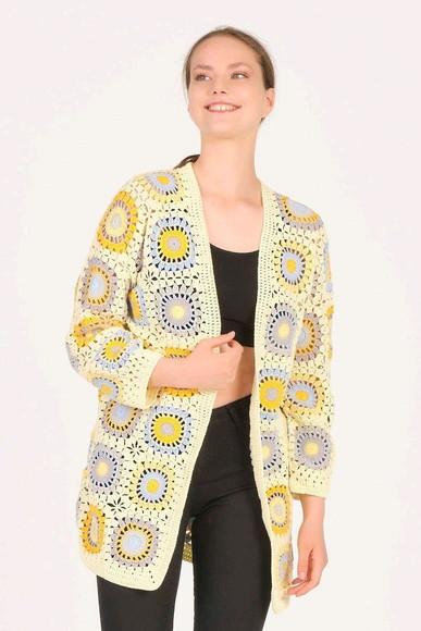cardigan de crochê