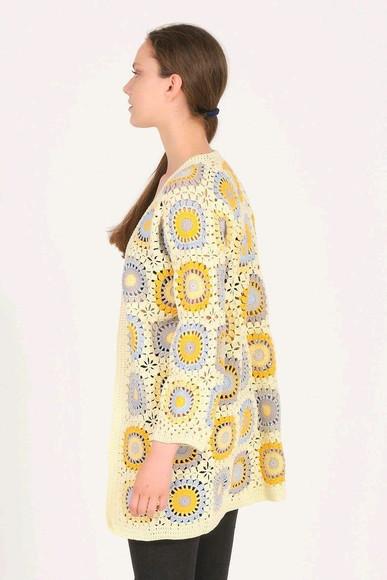 cardigan de crochê