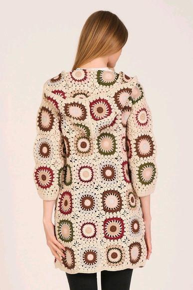 cardigan de crochê