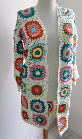 cardigan de crochê