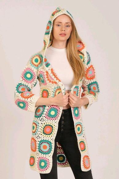 cardigan de crochê