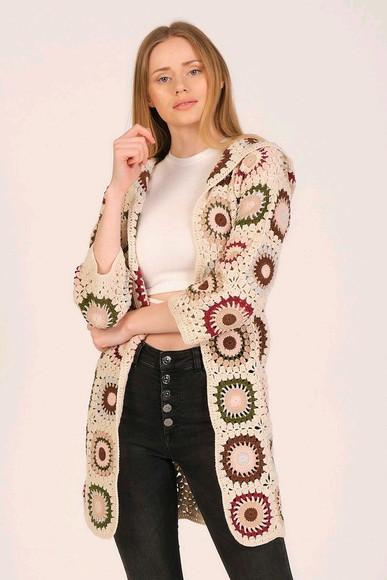 cardigan de crochê