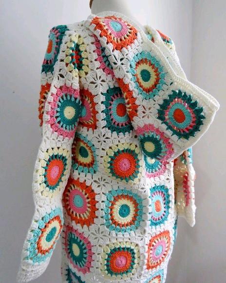 cardigan de crochê