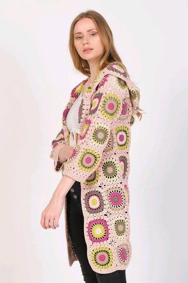 cardigan de crochê