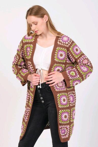cardigan de crochê