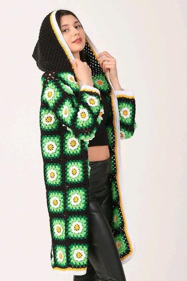 cardigan de crochê