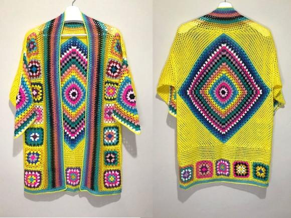 Cardigan De Crochê