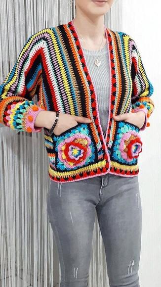 Cardigan De Crochê