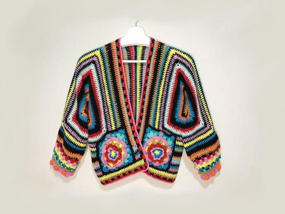 Cardigan De Crochê